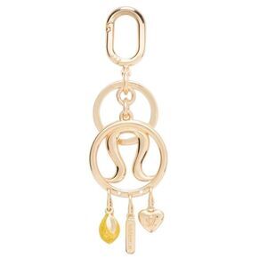 Lululemon Charm Logo Keyring Charm Heart Lemon Bag Charm